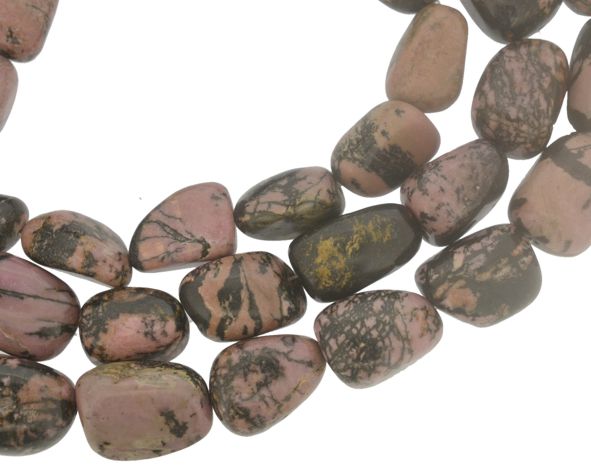 Pedra rolada rodonita G - Tamanhos variados (5 peças) PO-306